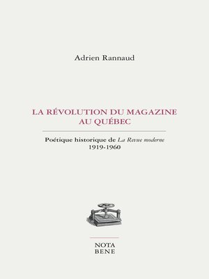 cover image of La révolution du magazine au Québec